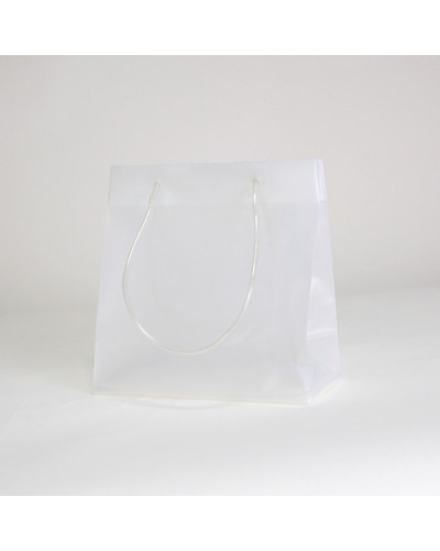 Plastiktüte mit röhrchenförmigen Griffen
