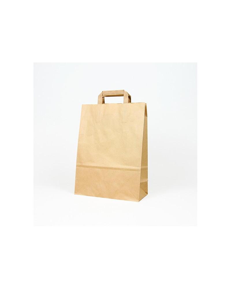 Brown kraft flat handles bag