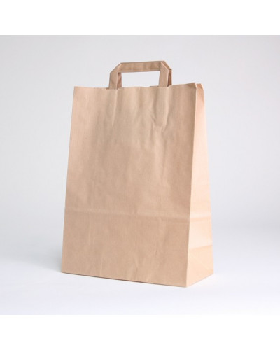 Brown kraft flat handles bag