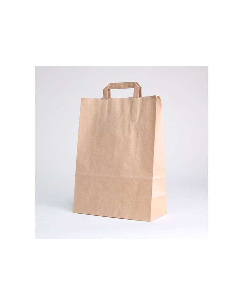 Brown kraft flat handles bag