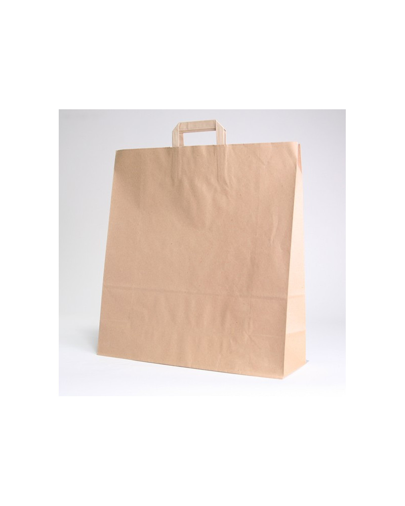Brown kraft flat handles bag