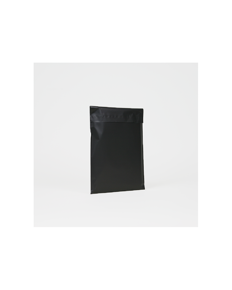 Black matte synthetic pouch