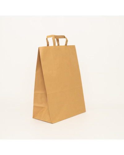 Brown kraft flat handles bag