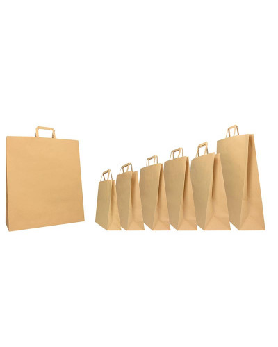 Sac papier poignée plate